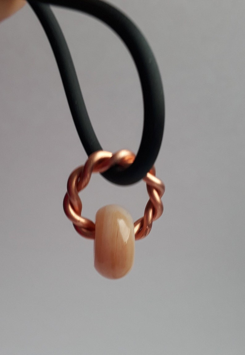 Tensor Rings set 1/32 Sacred Royal Cubit Brown Tourmaline Bead Pendant Copper Necklace Healing Necklace Copper Ring Pendant Adjustable size image 10