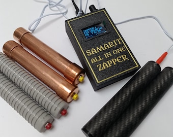Samarit Gadget  ALL in ONE ZAPPER Multi Wave Signal Generator Multi Frequency Zapper with Copper, Silver-Orgone, Carbone electrodes