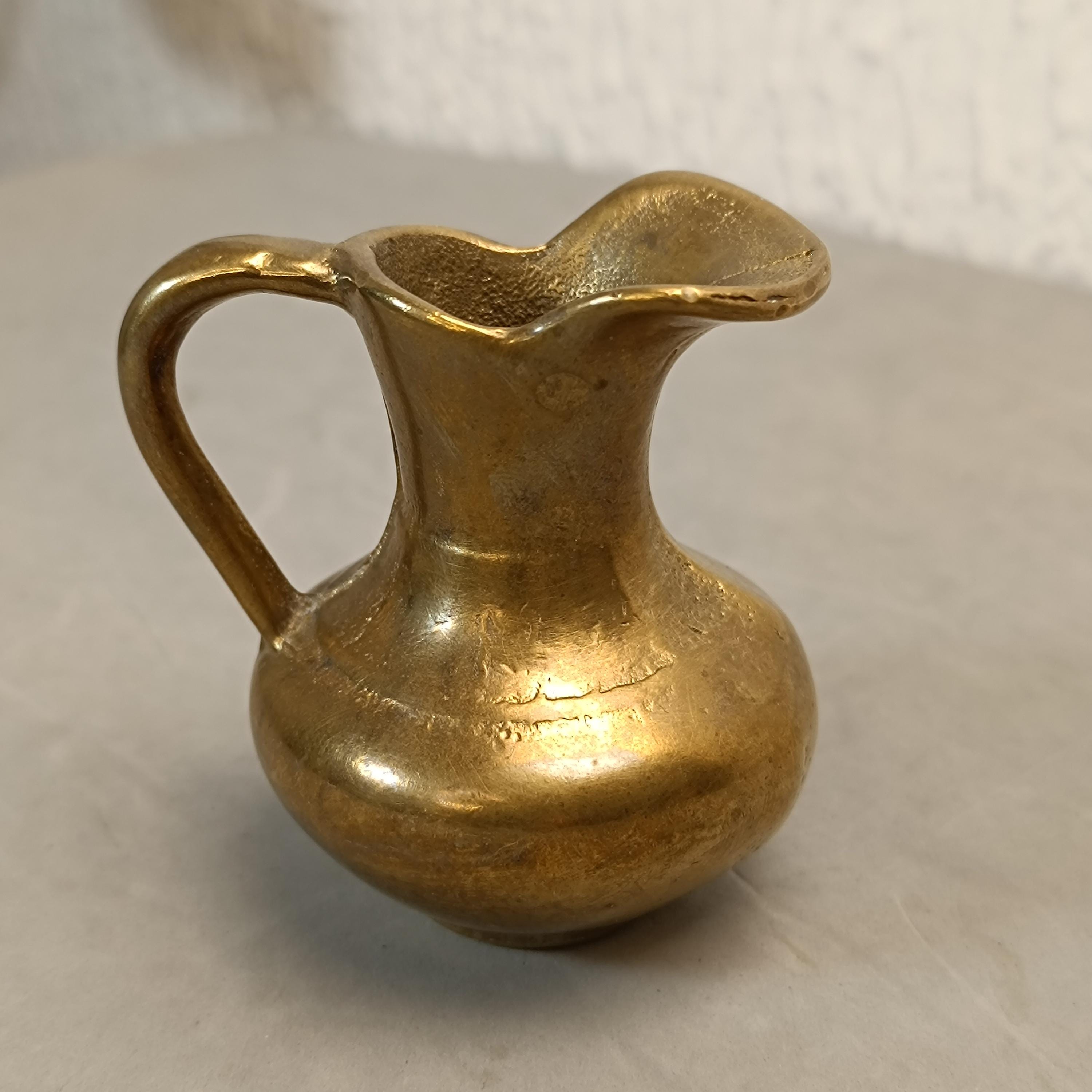 ○Barbara cass ドイツ巨匠 ベルリン 花瓶 ポッテリー 1921年生 ヴィンテージコレクションの真鍮製ピッチャー、花瓶、ハンドメイドの