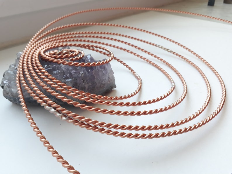 Copper Tensor Ring Straight Line Cubit 333 Mhz Energy Balance Etsy