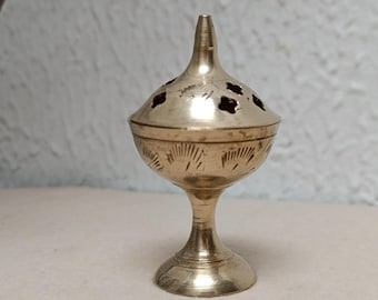 Vintage Brass Stick Cone Incence Burner Holder India Collectable Ancient Heritage