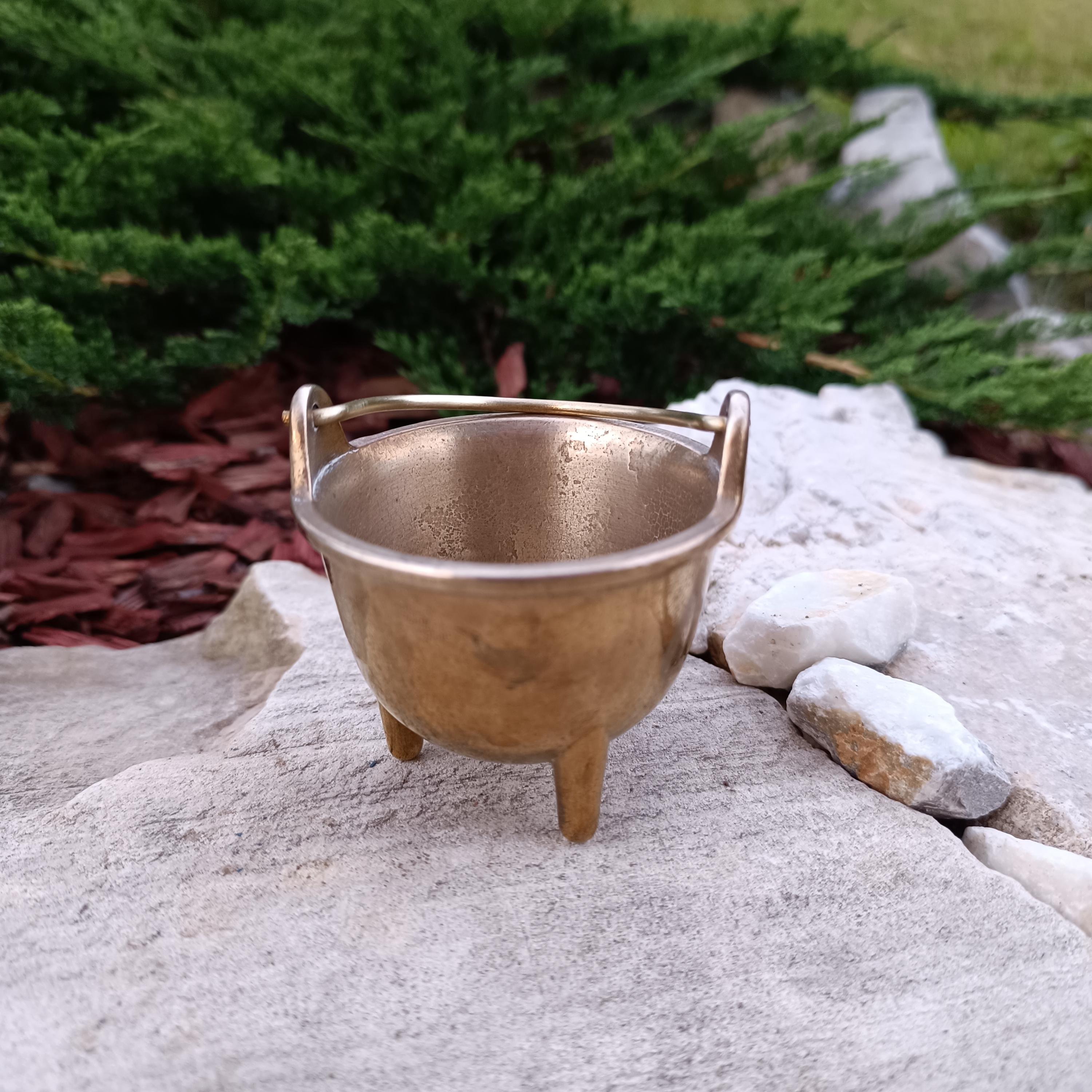 【4個セット】カタチ製作所Mederu pot ビーンズ アンティークゴールド等 Vintage Antique Solid Bronze Cauldron Massiv Cooking Pot/grape 8*7