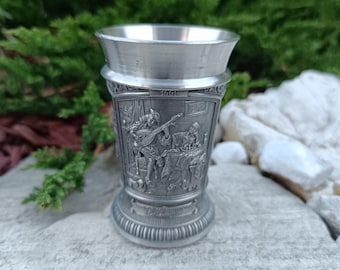 Vintage WMF Zinn Pewter Mug With Relief Scenes From Dutch Old
