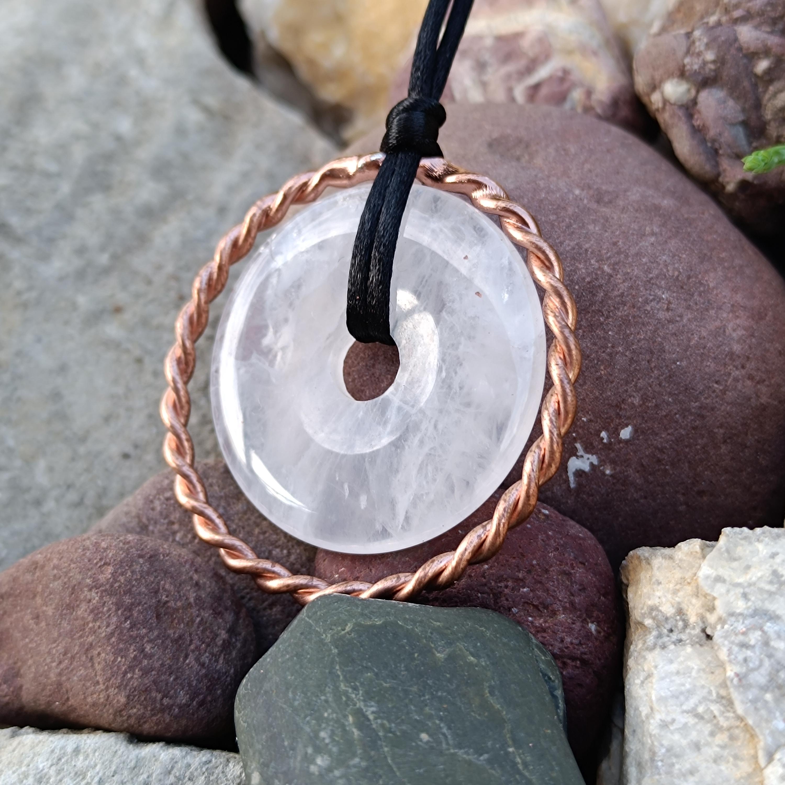 Stone Matrix 177 Mhz Pendant Copper Tensor Ring 1/4 Lost Cubit