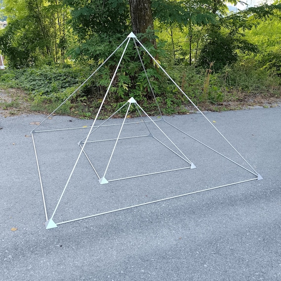 Colossus Aluminum Sacred Giza Geometry Energy Pyramid for Meditation, Grounding, Harmonizing, Stabilizing, Sleeping, Healing, Water charging