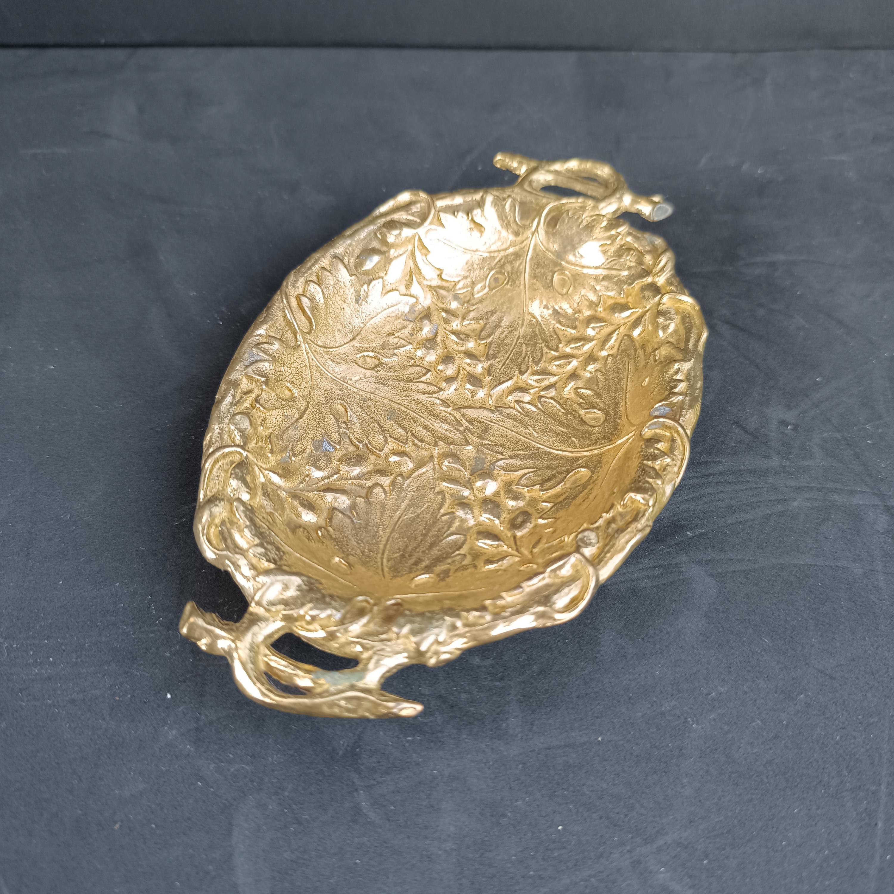 Vintage Solid Brass Platter Vintage Collini Austria 6.5