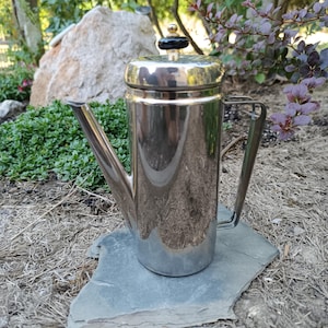 Vintage silverpläterad kaffe-/tekanna från mitten av århundradet, SBS Solinder Tyskland, med bakelithandtag på locket, samlarkopp - Antikt arv