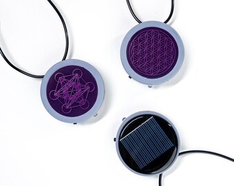 Solar Amulet Shuman Solfleggio Freq Generator Sacred Geometry Symbols Flower of Life Metatron Cube Lakhovsky MWO Mobius coil Photon theraphy