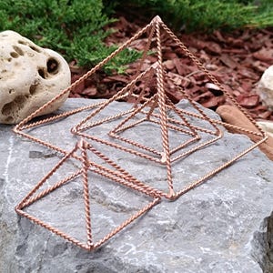 Lost Cubit 177 MHz Tensor Ring Giza Copper Pyramid for Grounding Harmonization Stabilization Balancing Physical Emotional Energy Meditation