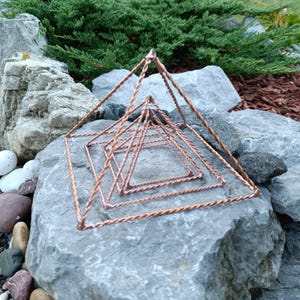 Empowerment Energy 188Mhz Giza Copper Tensor Ring Pyramid Grounding Harmonizing \stabilizing Balance Meditation Sleep Healing Water charging
