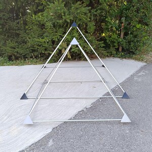 Medium Giza Geometry Clearing Aluminum Pyramid for Meditation, Grounding, Harmonizing, Stabilizing, Sleeping, Healing, Water charging