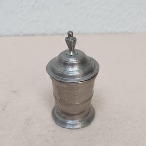 Vintage Old Germany pewter cup from 1950 Rein Zinn, Pewter Shot glass  lid, Vintage Tumbler pewter Collectable pewter cup Ancient heritage