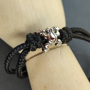 Toad Rope Bracelet Silver Pendant Adjustable Paracord Bracelet Casual Bracelet Mens Bracelets Friendship Paracord Bracelet