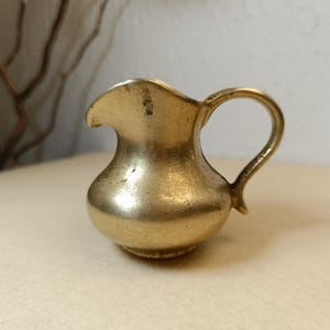 Vintage Vase Solid Brass Pitcher N8 Handmade  Massiv Italian Gatco   Collectable Brass Jug Ancient Heritage