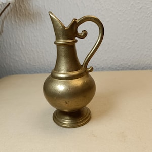 Vintage Syrup Solid Brass Pitcher N10 Handmade  Collectable Brass Vase Cup Jug Ancient Heritage