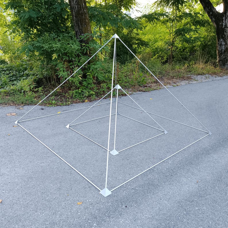 Colossus Aluminum Sacred Giza Geometry Energy Pyramid for Meditation, Grounding, Harmonizing, Stabilizing, Sleeping, Healing, Water charging image 9