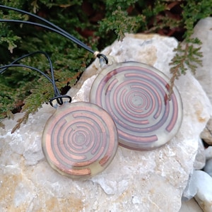 Multi-Wave Lakhovsky Oscillator MWO Necklace 3D Printed Core Copper powder Insert Amulet  Necklace Adjustable Size Lakhovsky Antena Pendant