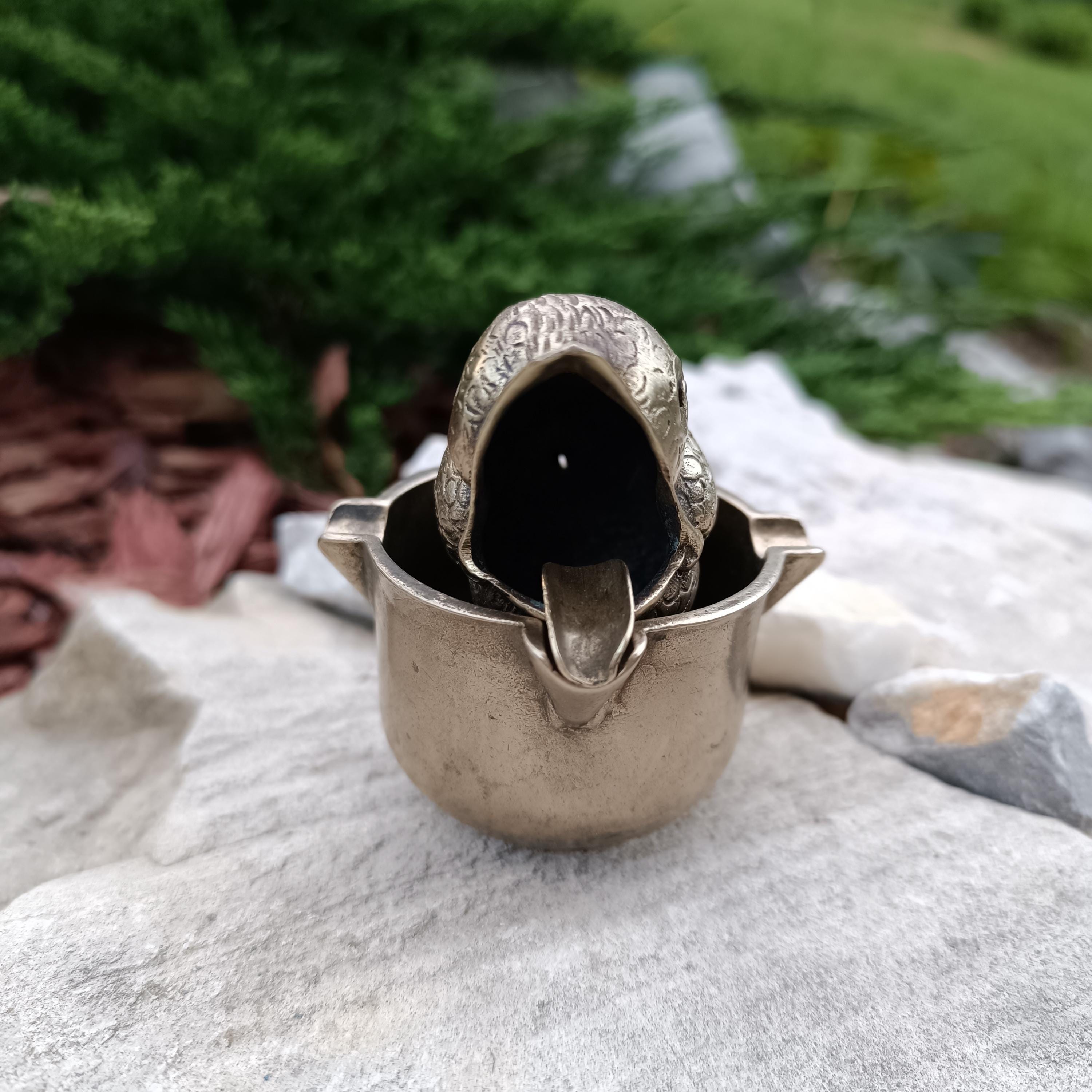 Vintage Italian Brass Ashtray Designed in the Shape of a Bird With