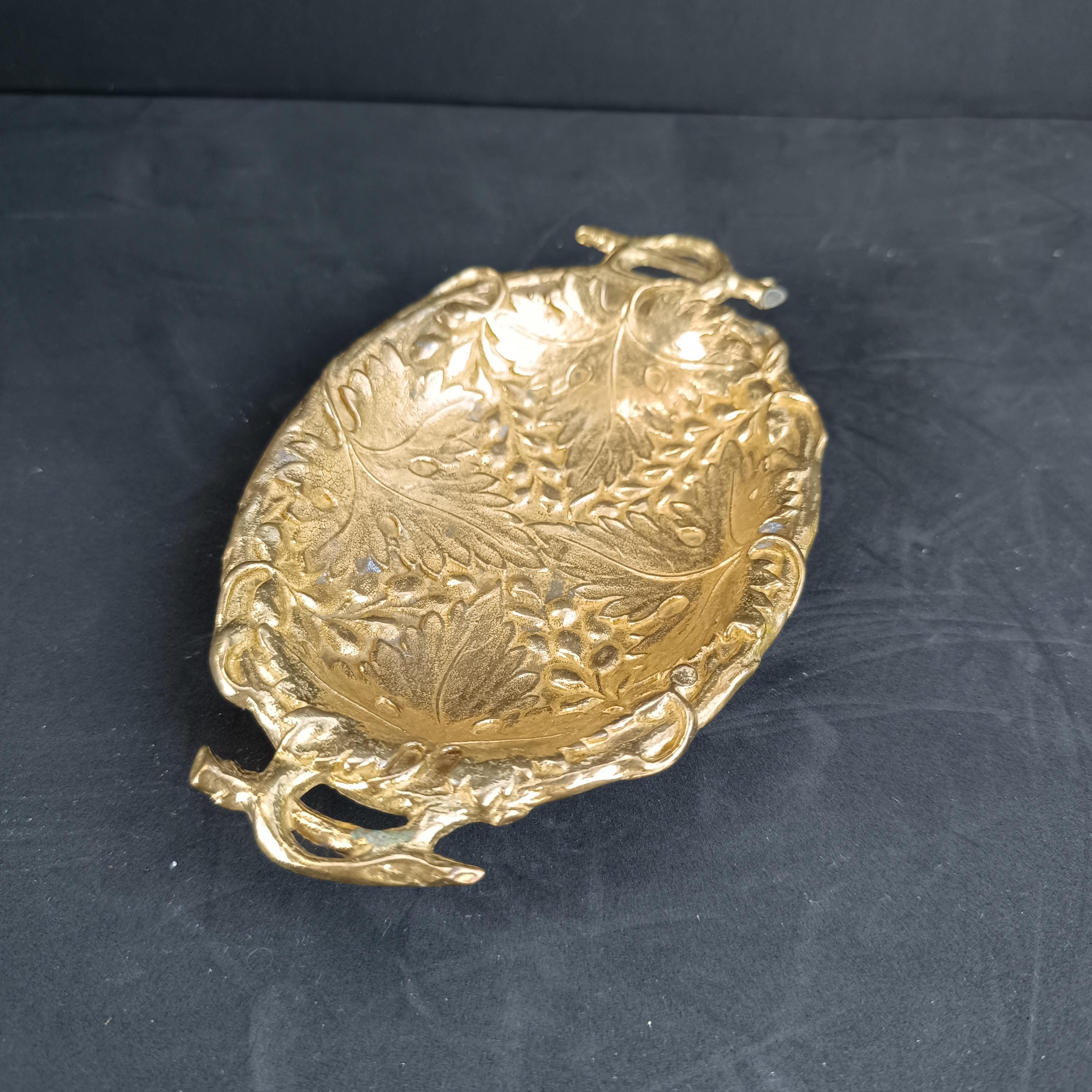 Retro IGT-PLATE Brass（retroism Vintage Solid Brass Platter Vintage Collini Austria 6.5