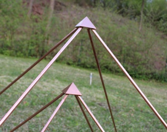 Pyramide de Gizeh en cuivre, grande énergie, pyramide de cuivre saine, coudée sacrée, énergie d'orgone, différentes tailles