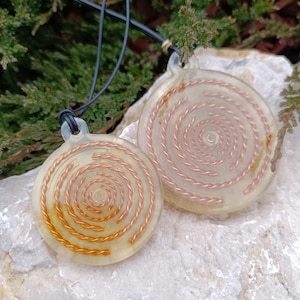 Multi-Wave Lakhovsky Oscillator MWO Necklace 3D Printed Core Copper Tensor ring Insert Amulet Pendant Necklace  Lakhovsky Antena Pendant