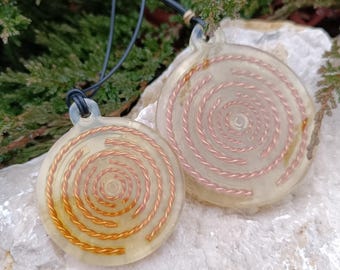 Multi-Wave Lakhovsky Oscillator MWO Necklace 3D Printed Core Copper Tensor ring Insert Amulet Pendant Necklace  Lakhovsky Antena Pendant