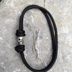 Skull Rope Bracelet Silver Pendant Adjustable Paracord Bracelet Casual Bracelet Mens Bracelets Friendship Paracord Bracelet