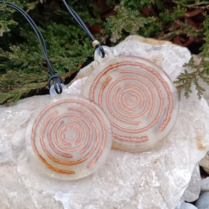 Multi-Wave Lakhovsky Oscillator Necklace 3D Printed Core  Copper Wires Insert Amulet Pendant Necklace  Lakhovsky MWO Pendant size