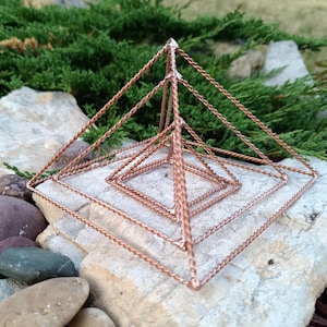 Giza Copper Tensor Pyramid, Sacred Cubit 144 Mhz, Energy Healing