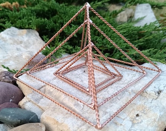 Giza Copper Tensor Pyramid, Sacred Cubit 144 Mhz, Energy Healing
