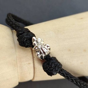 Frog Rope Bracelet Silver Pendant Adjustable Paracord Bracelet Casual Bracelet Mens Bracelets Friendship Paracord Bracelet
