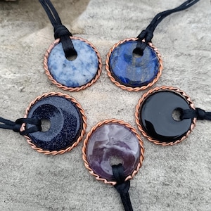 Deep DNA Tuner Gemstone Tensor Ring 333 MHz Straight Line Cubit 333 Copper Pendant Chakra  Necklace Adjustable Size