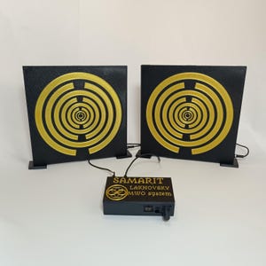 Lakhovsky MWO system of 2 passive Lakhovsky antennas & 2 PEMF coils in kit with frequency amplifier, set for vibration healing, device