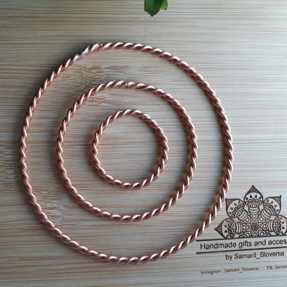 Trio Set Copper Tensor Rings of Sacred Royal 144 Mhz, Lost Cubit