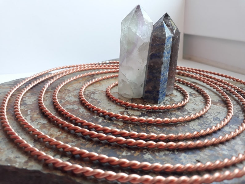 Copper Tensor Ring Straight Line Cubit 333 Mhz Energy Balance Etsy