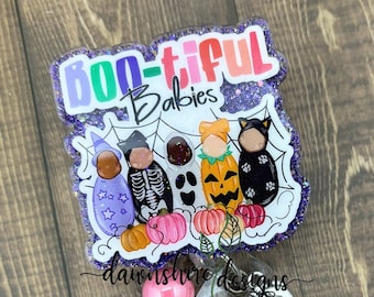 Halloween Baby badge reel, labor and delivery badge reel, nicu badge reel, ldrp badge holder, ob badge, l&d badge