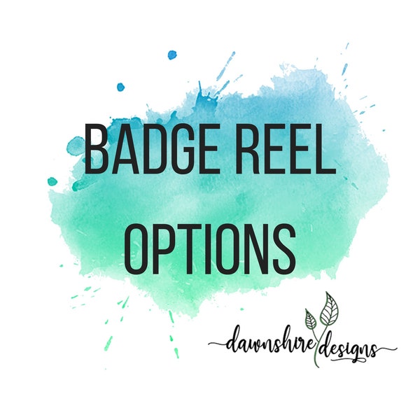 Badge reel options, lanyard badge, heavy duty badge, mri compatible badge,
