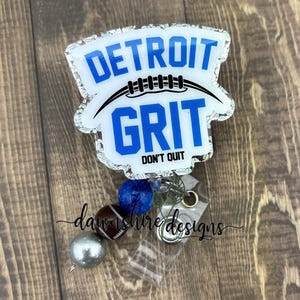 Detroit Grit Badge Reel: Glitter Acrylic Nurse Badge Holder