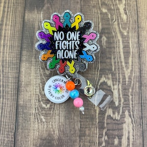 Cancer awareness badge reel. Ribbon badge reel, badge reel for oncology nurse, oncology badge holder, awareness ribbon badge