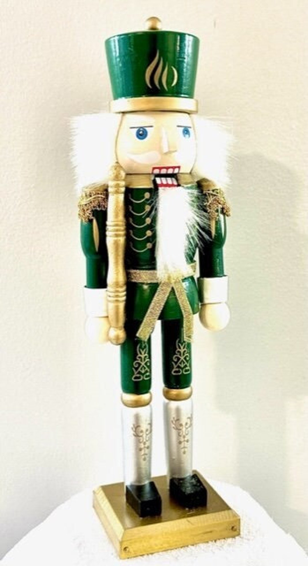 Nutcracker Green Soldier 12 Inch Wooden Nutcracker Ornament - Etsy