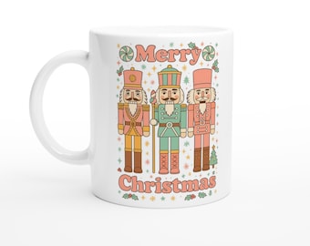 Tazza di Natale con il soldato Schiaccianoci / Tazza da caffè in ceramica per le feste / Regalo per gli amanti dello Schiaccianoci