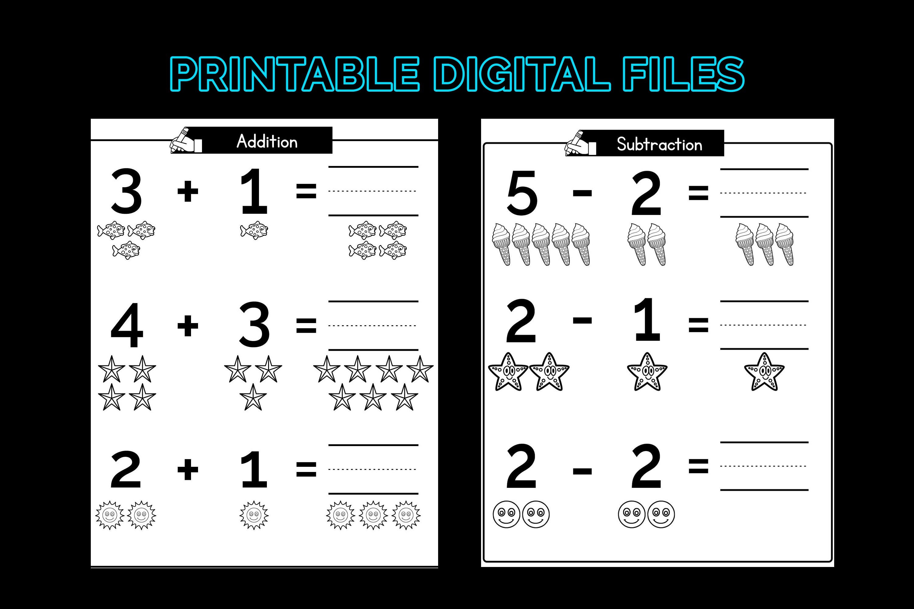 Preschool Math Book For Kids Digital Download / Preschool | Etsy