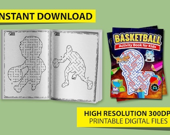 Basketball Maze Puzzle Book for Kids: Sports Activity Workbook (Printable PDF)