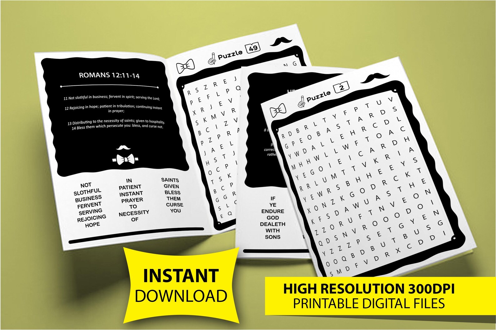 Bible Word Search Puzzle Printable PDF, Bible Verses for Mom, Dad ...