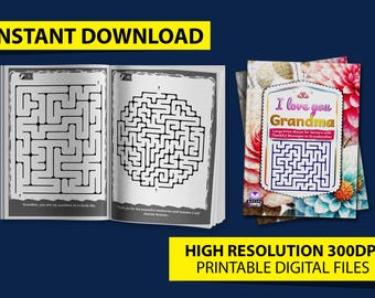 Grandma Maze Puzzle Book: Large Print Brain Activity for Seniors