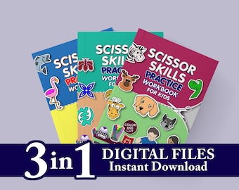 Scissor Skills Practice: Kids Color & Cut Activity Book (PDF)