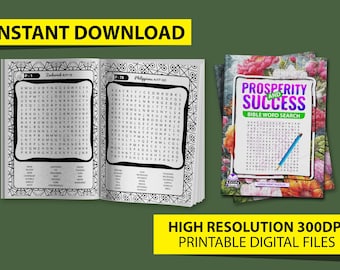 Prosperity & Success Bible Word Search: Large Print Scripture Puzzles