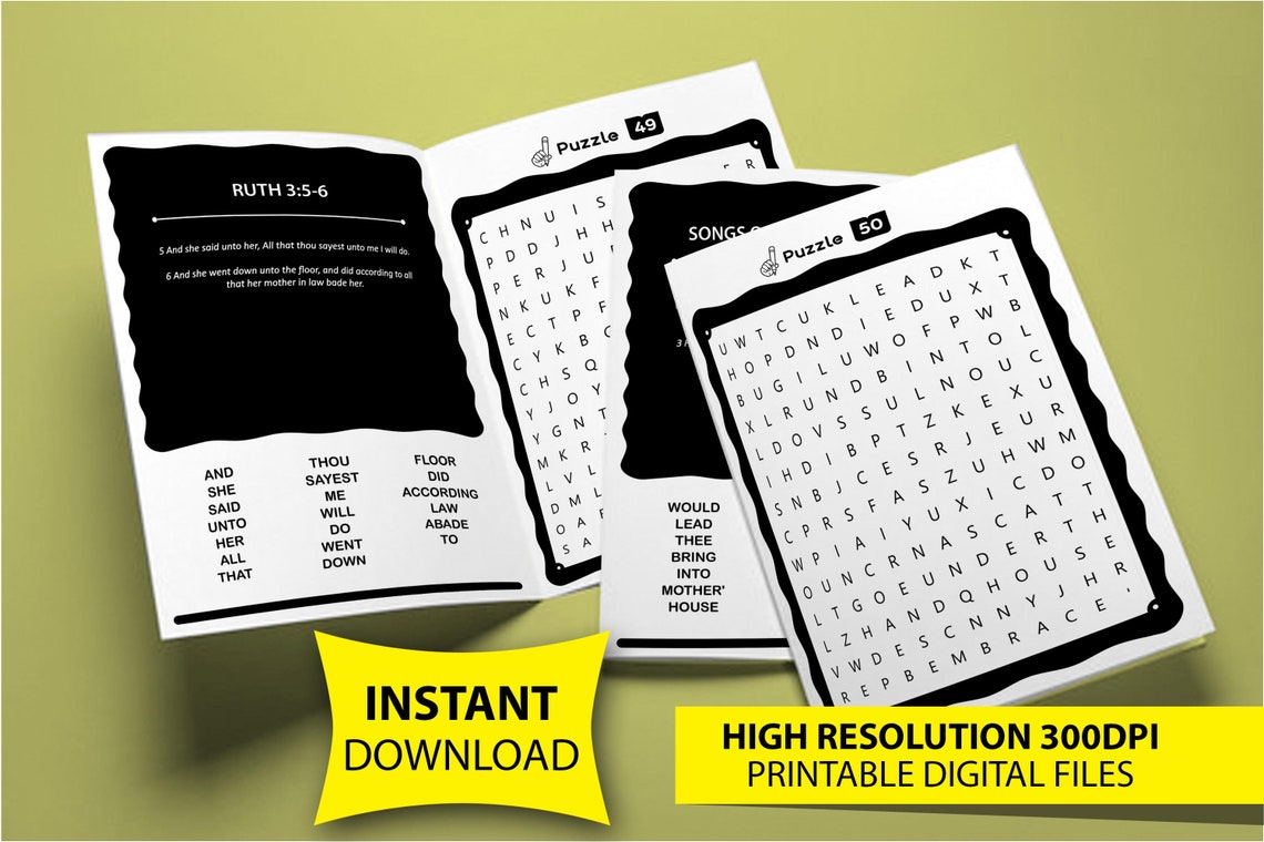 Bible Word Search Puzzle Printable PDF, Bible Verses for Mom, Dad ...