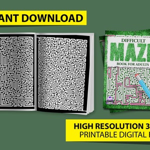 Difficult Maze Book for Adults Challenging Brain Teasing Labyrinth Puzzles for Smart People printable mazes pdf