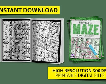 Difficult Maze Book for Adults: Brain Teasing Labyrinth Puzzles (PDF)